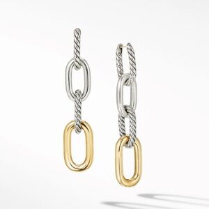 David Yurman Chain Drop Earring with 18k Gold authentic $1450 retail